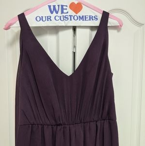 Tie back crinkle chiffon jumpsuit
